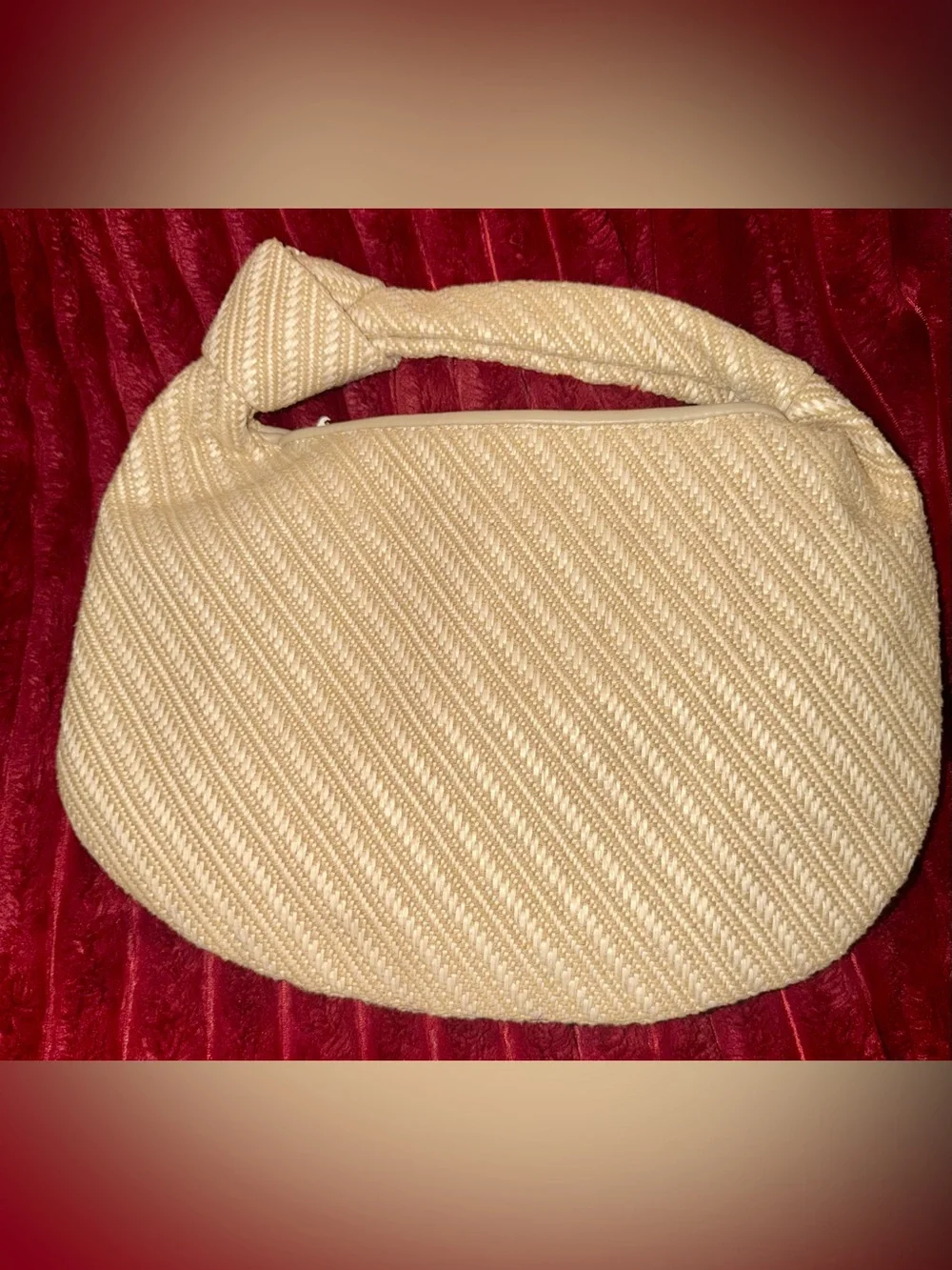 Woven Cream Shoulder Bag – Neutral Summer Tote